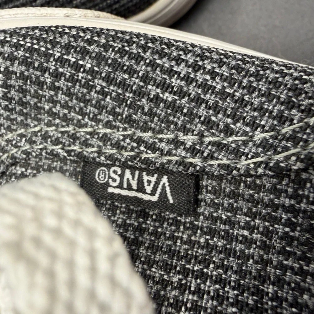Vans Authentic Lo Pro Grey White Houndstooth Textile‎ Sneakers Womens 8 Mens 6.5